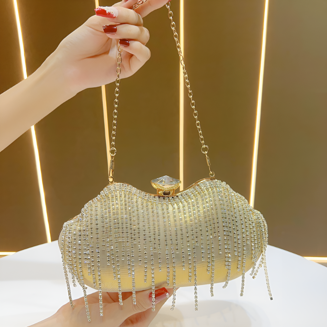 <tc>Bolso con flecos de cristal Ambrinee</tc>