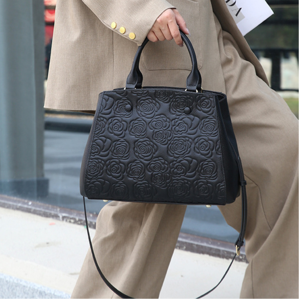 Stacy Floral Embossed Handbag (NL)