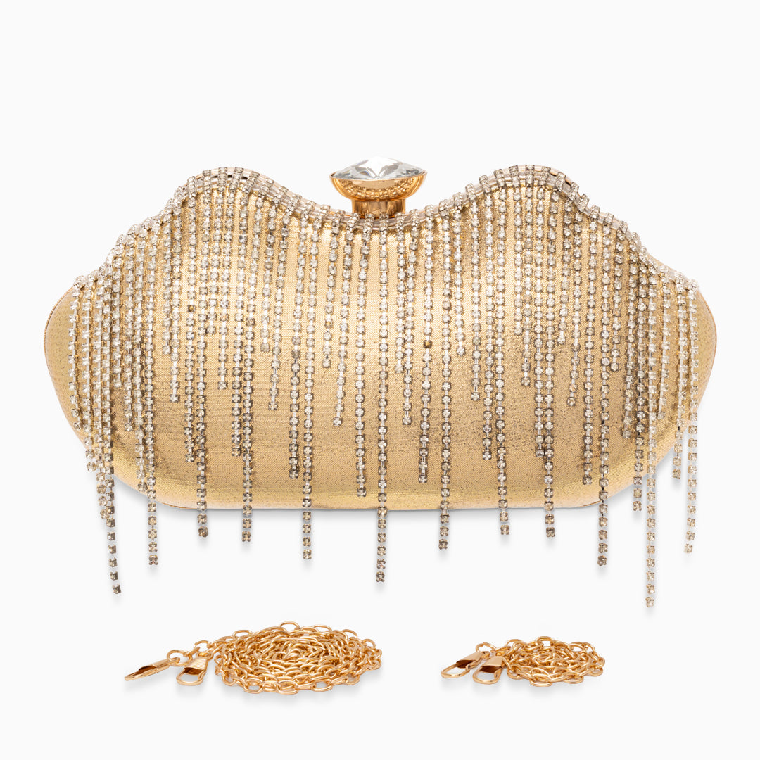 <tc>Bolso con flecos de cristal Ambrinee</tc>