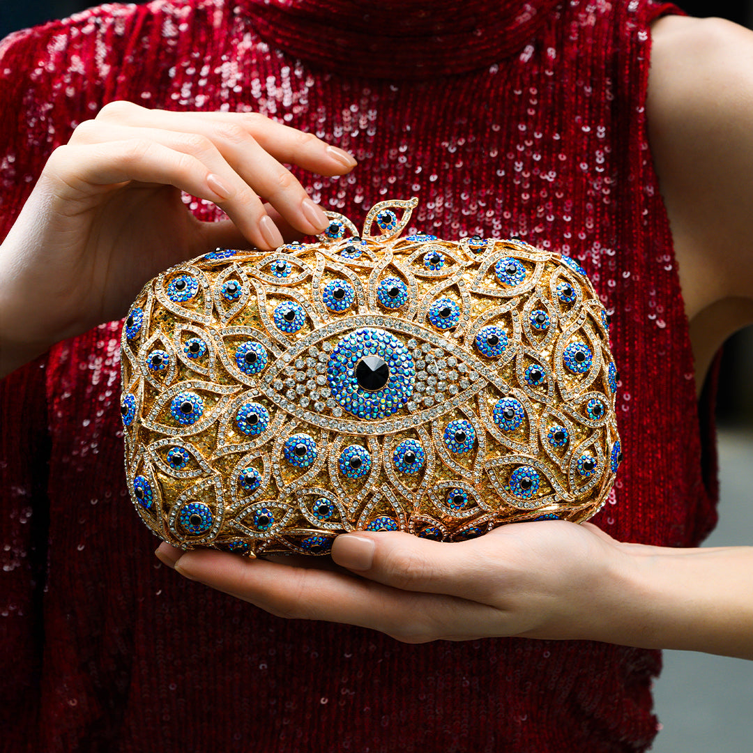 Bolso de mano Cristal Evil Eye - Oro