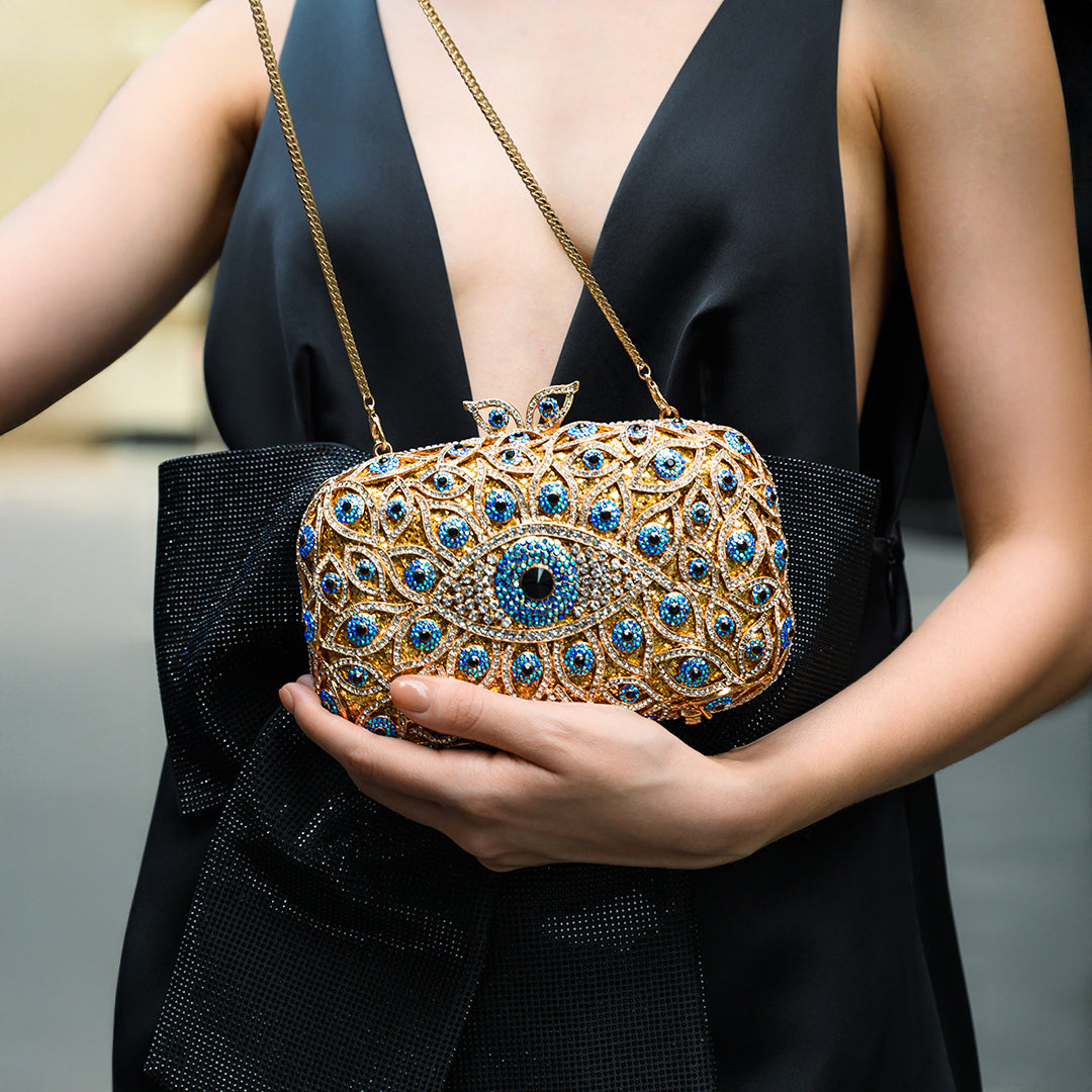 Bolso de mano Cristal Evil Eye - Oro