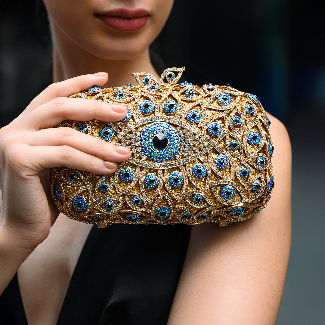 Bolso de mano Cristal Evil Eye - Oro