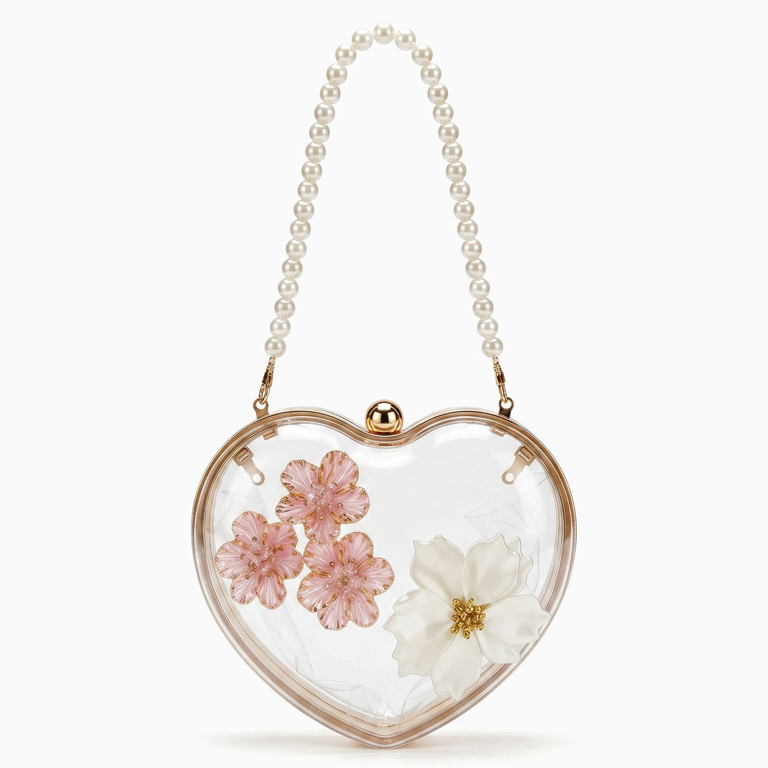 Amara Heart Floral Clutch
