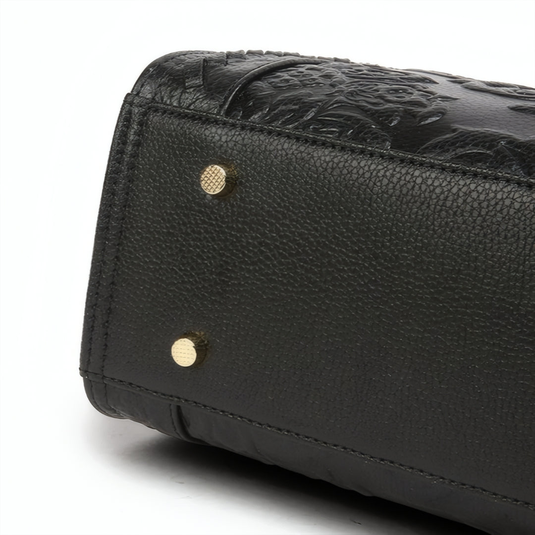 Fiorenza Embossed Medium Tote Bag