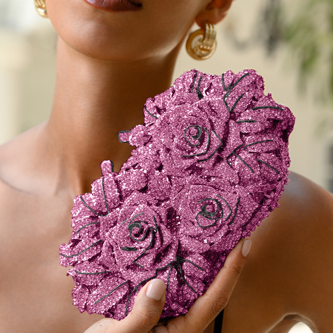 Cecilia Rose Clutch Bag - Purple