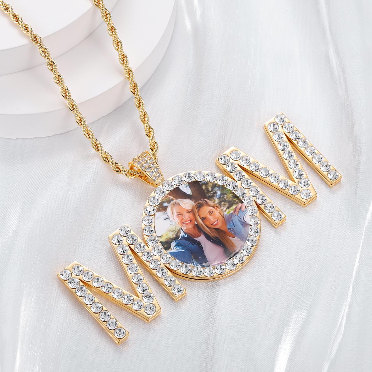 Sparkling Mom Photo Necklace