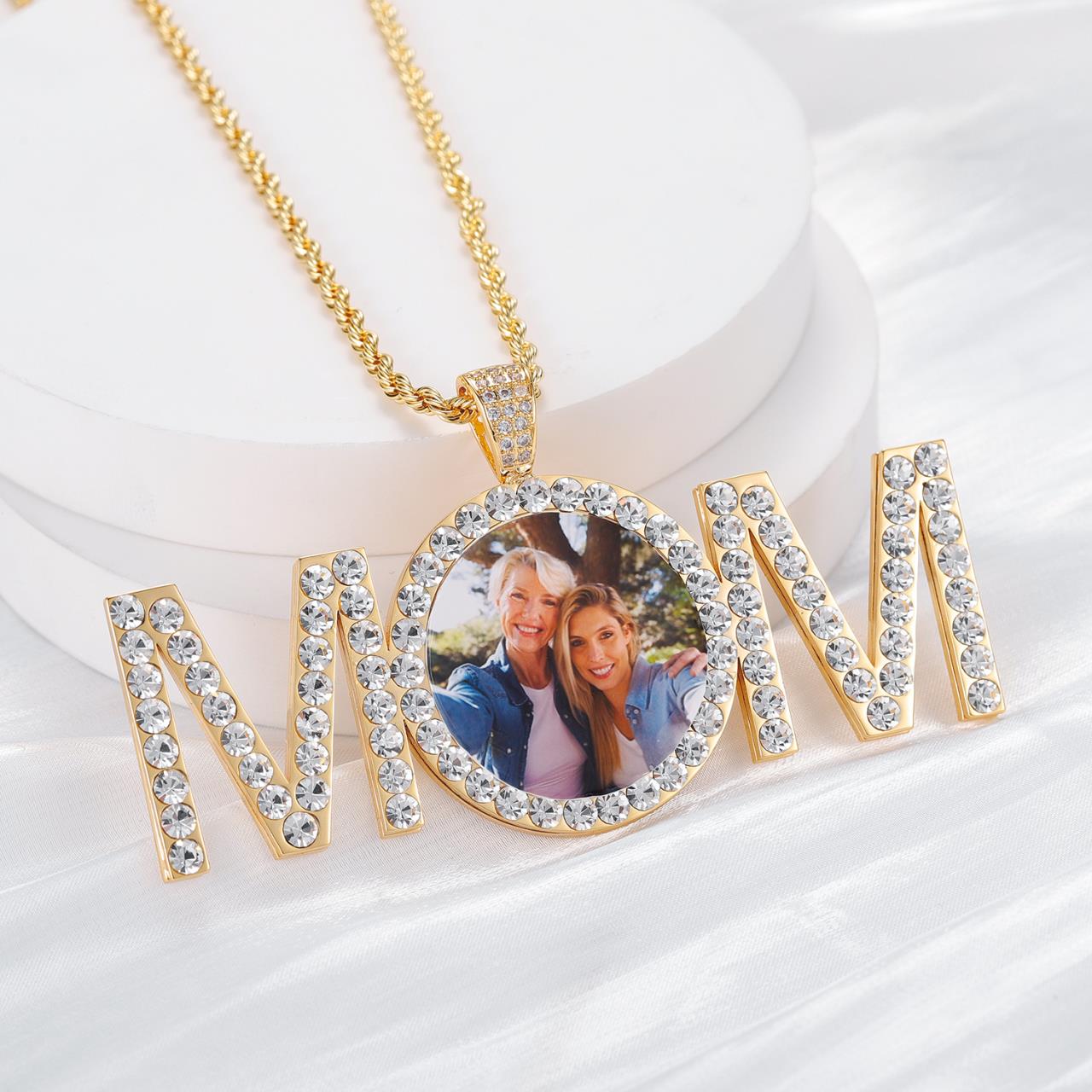 Sparkling Mom Photo Necklace