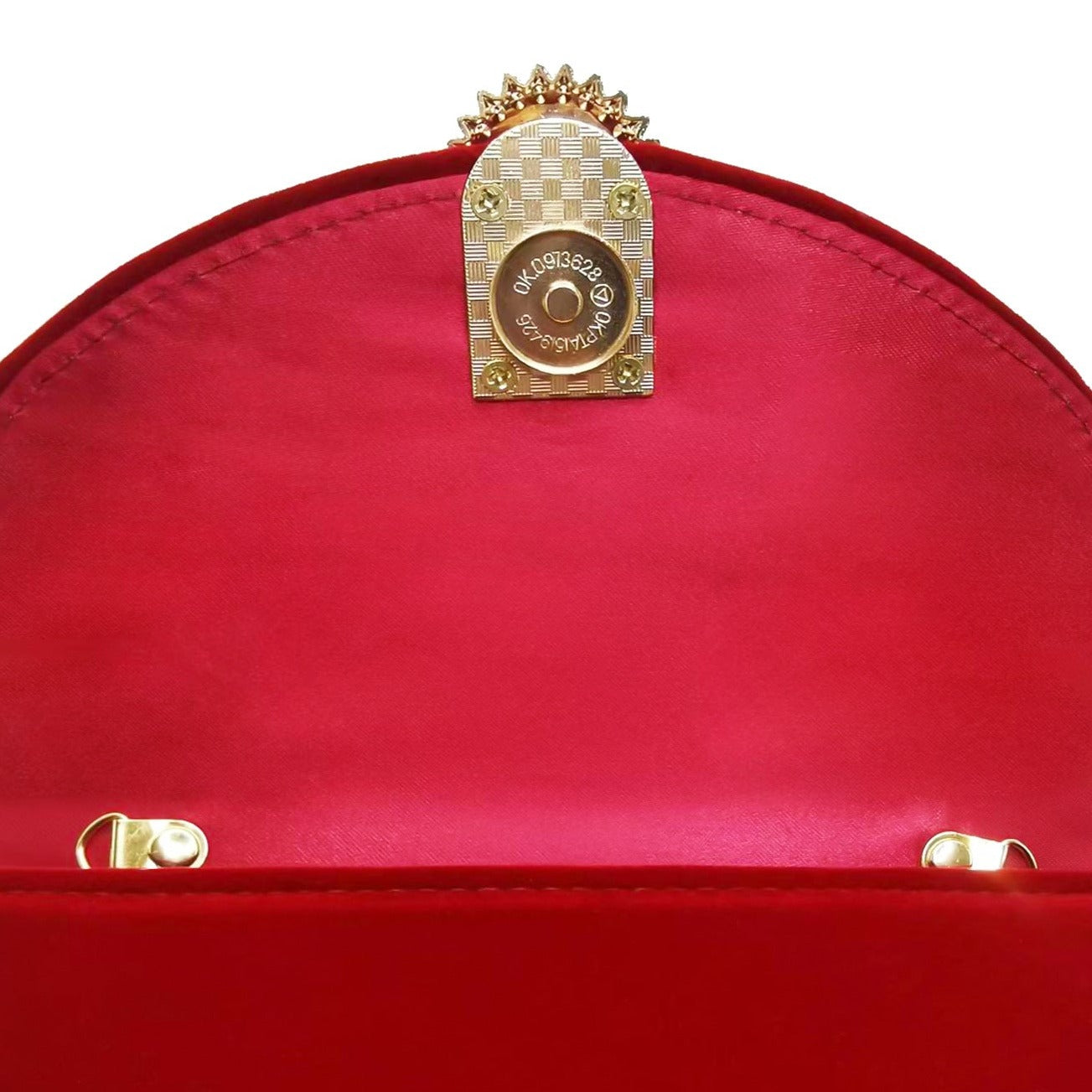 Bolso Priscilla de terciopelo rojo