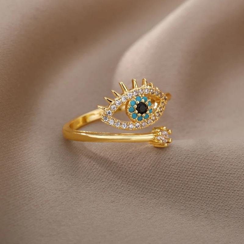 Anillo mal de ojo azul