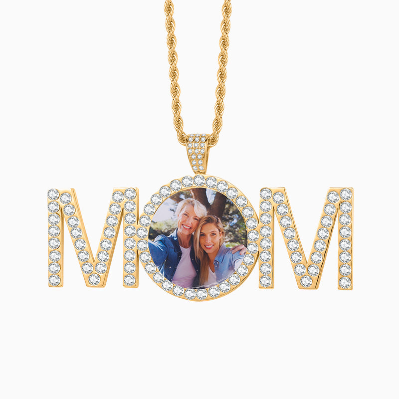 Sparkling Mom Photo Necklace